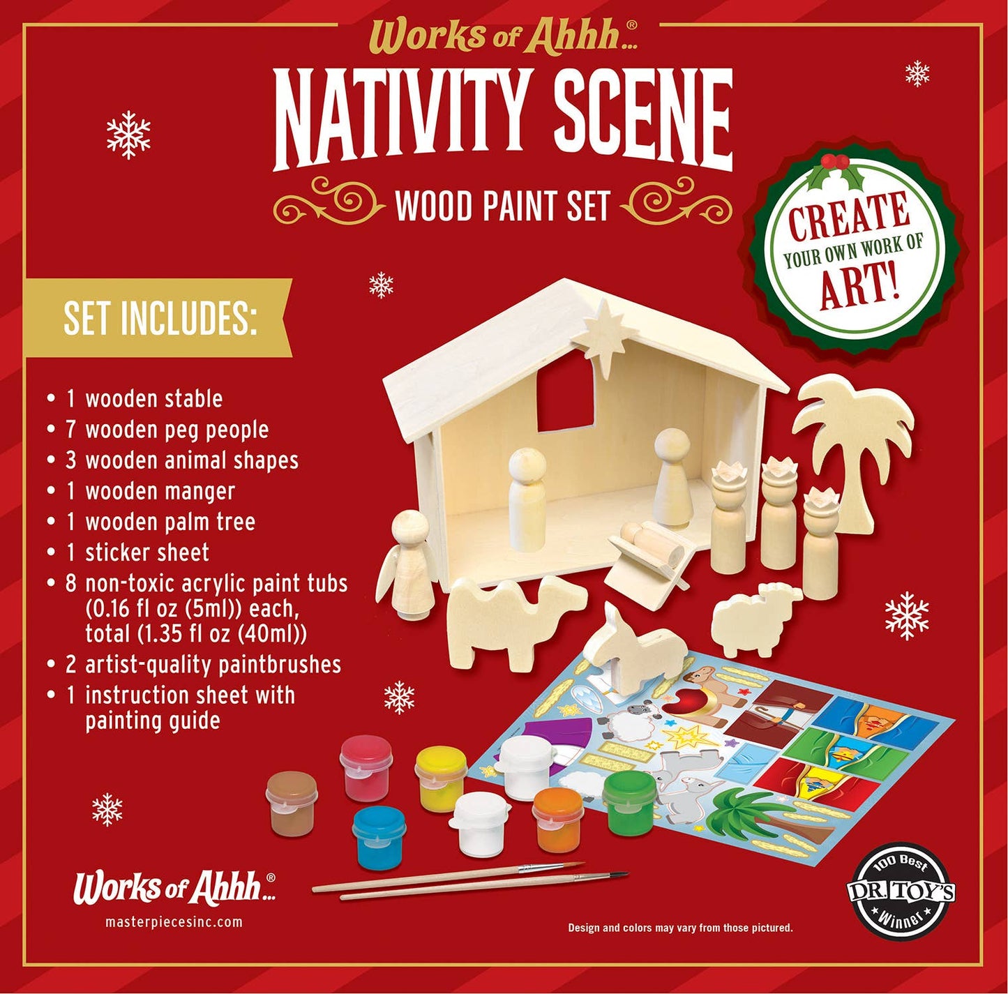 Nativity Scene Wood Paint Set