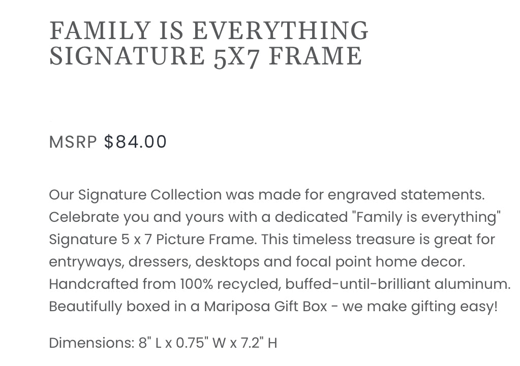 Family is Everything Photo Frame