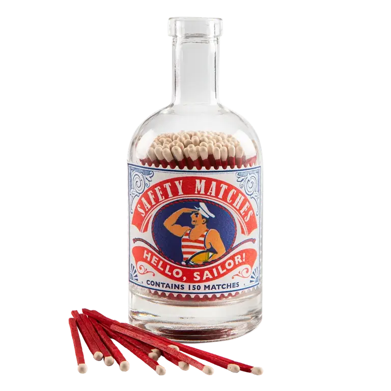 Hello Sailor | Glass Bottle - Safety Matches
