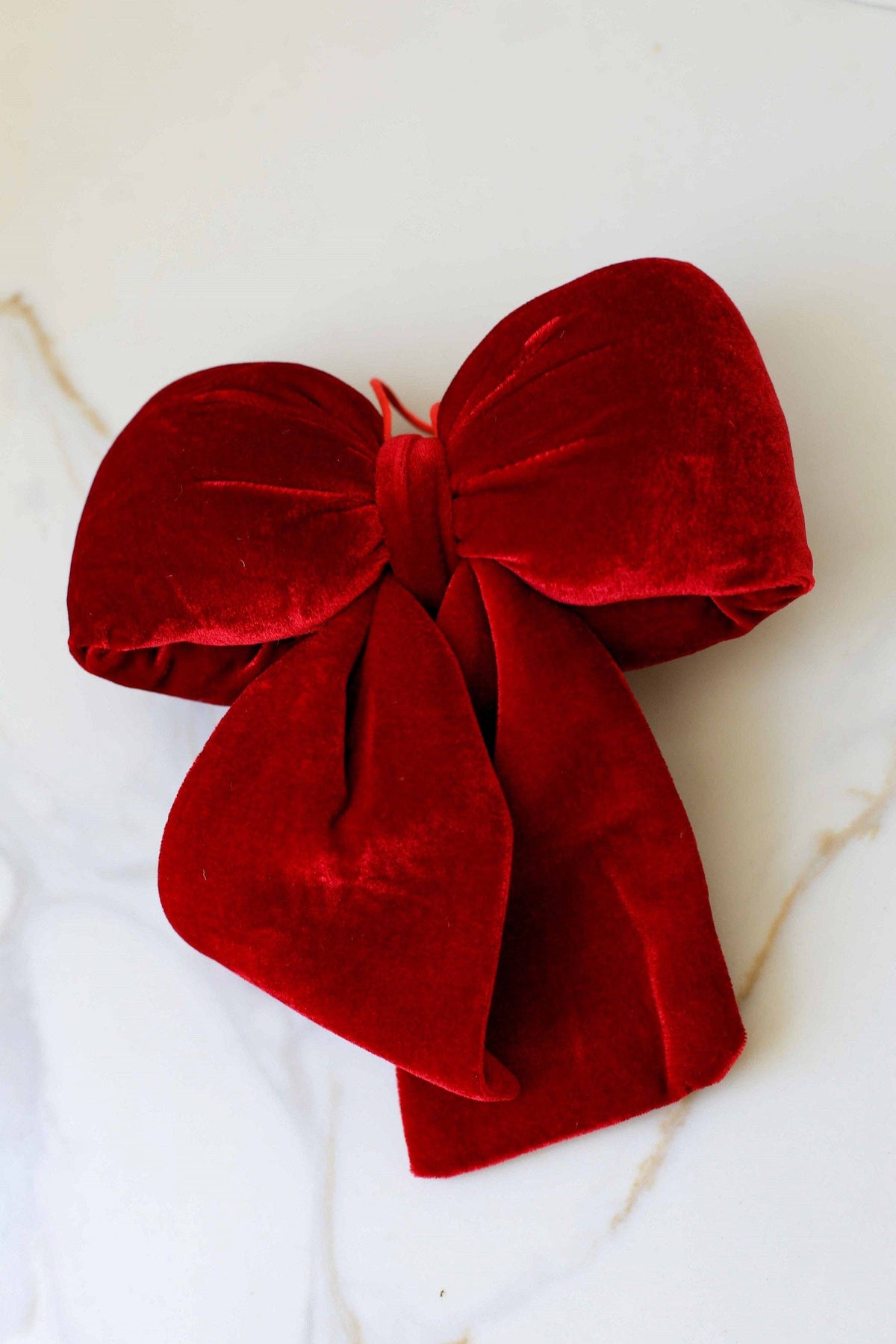 Christmas Red Velvet Bow Decoration: S
