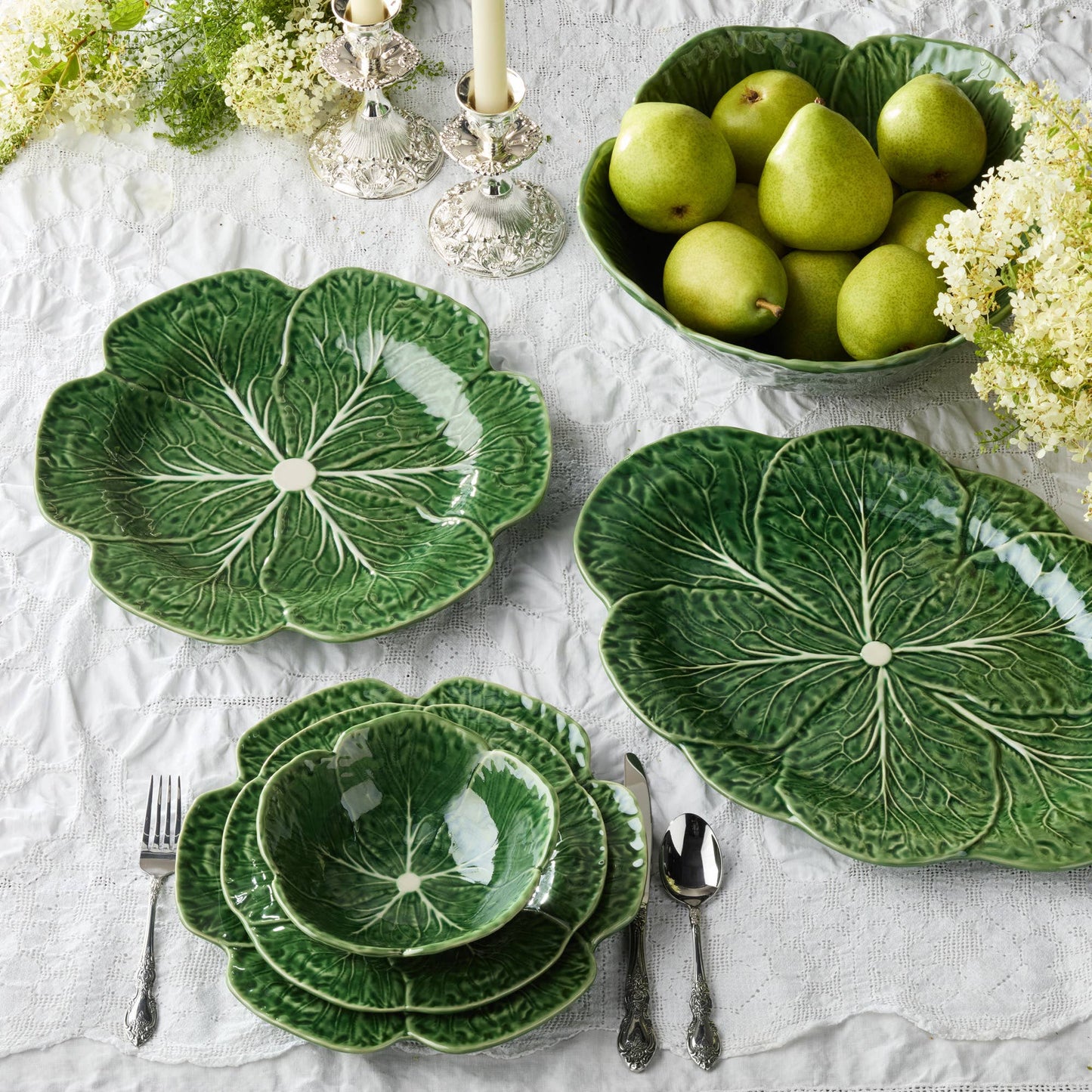 Le Jardin Cabbage Round Platter 13in
