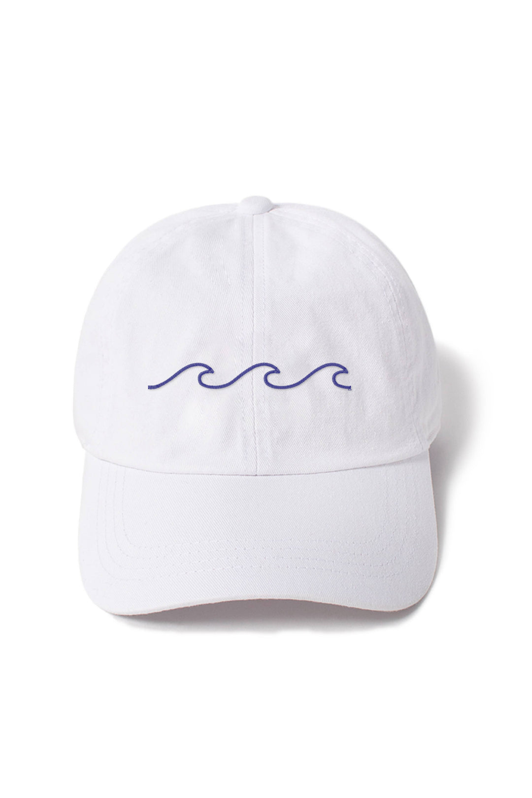 Waves Embroidered Washed Baseball Cap
