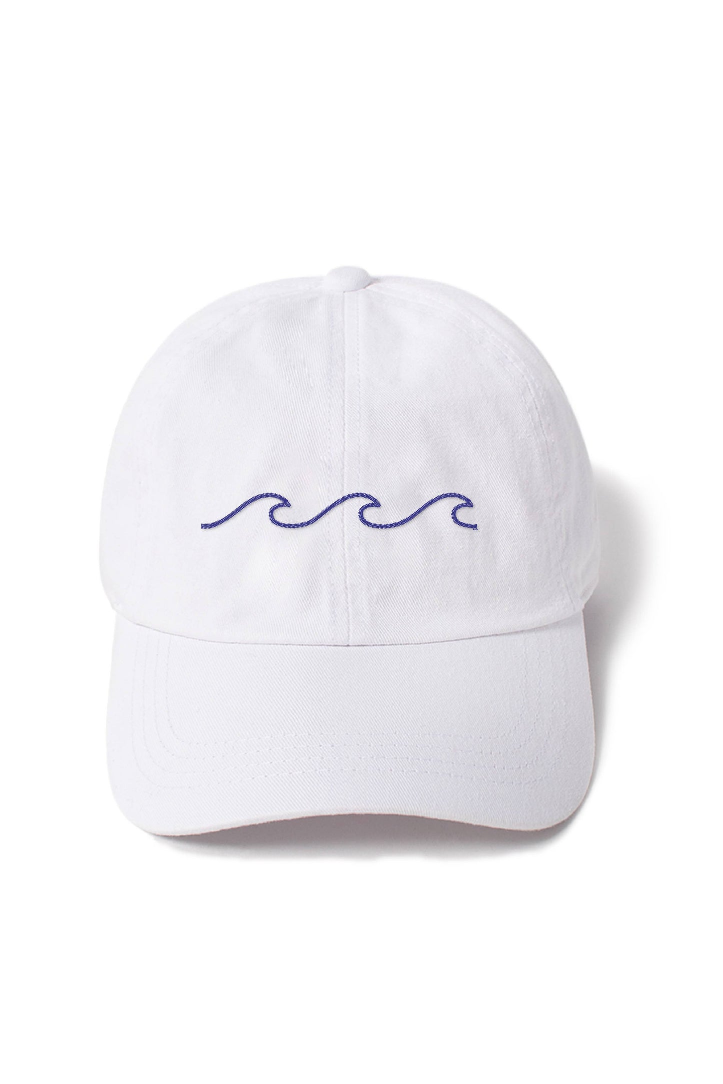 Waves Embroidered Washed Baseball Cap