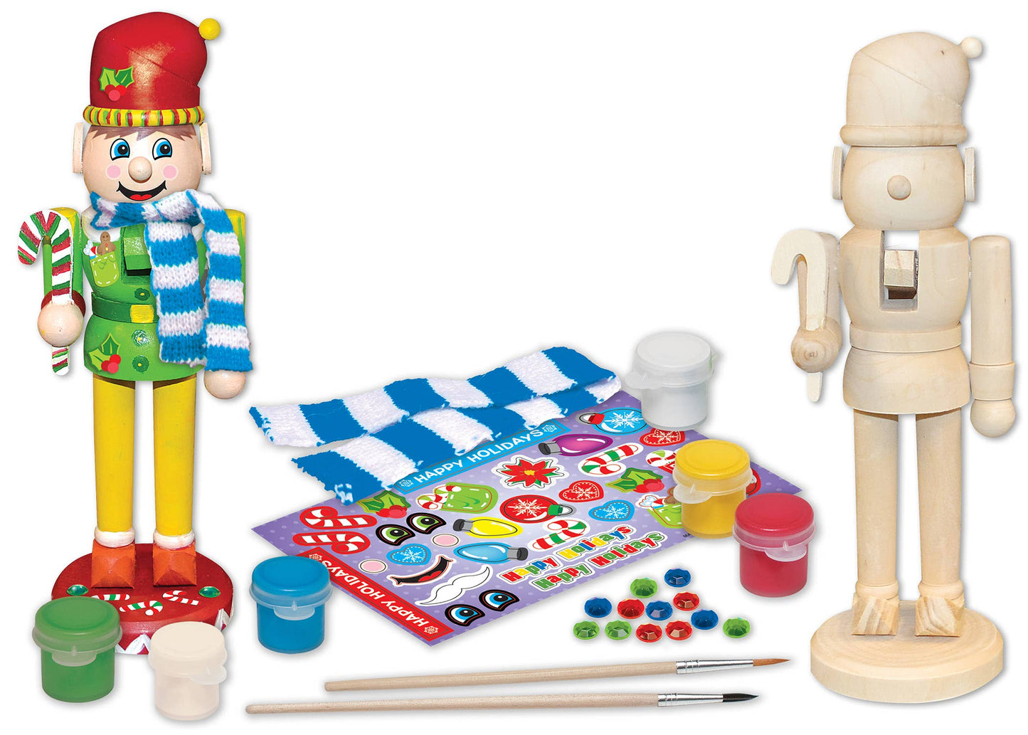 Nutcracker Elf Wood Paint Set