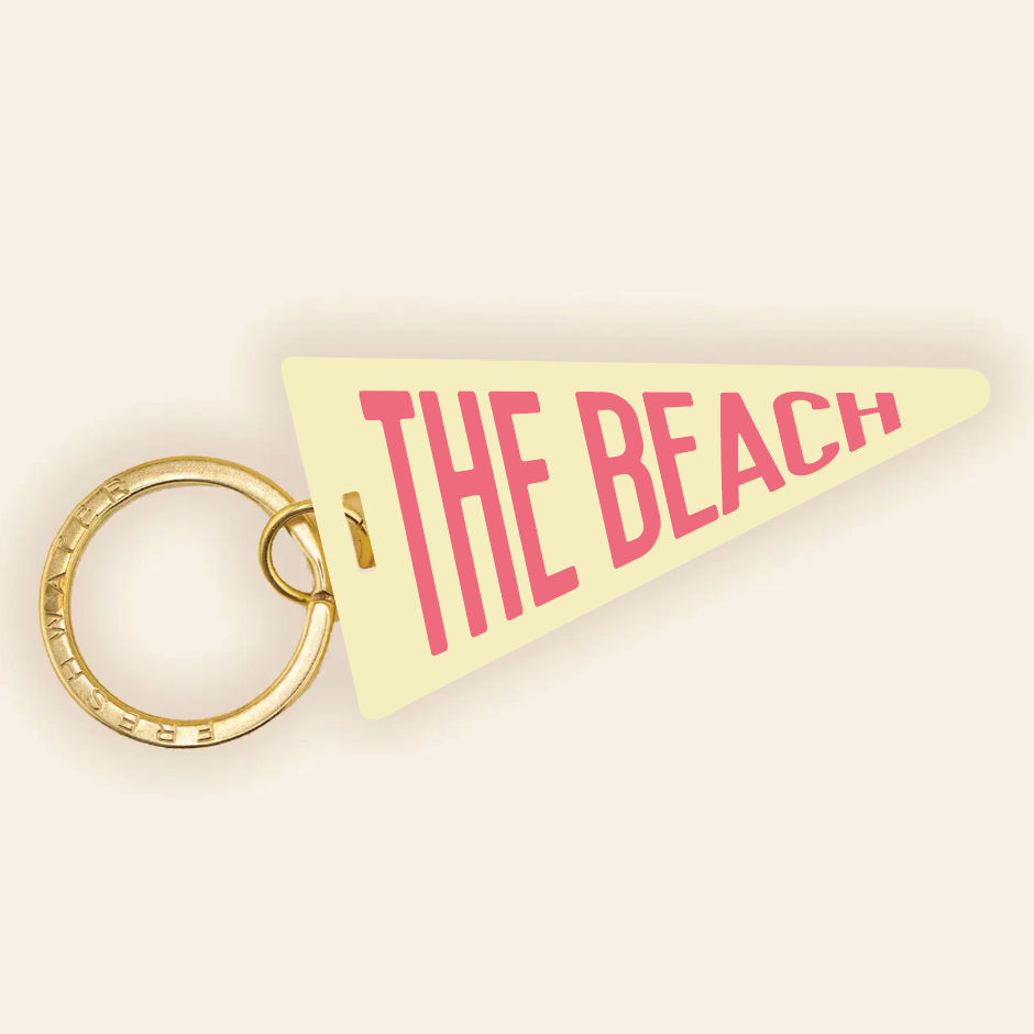 The Beach Pennant Flag Acrylic Keychain
