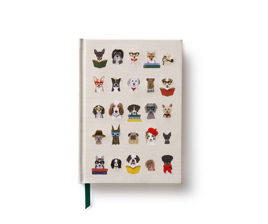 Studious Dogs Embroidered Journal