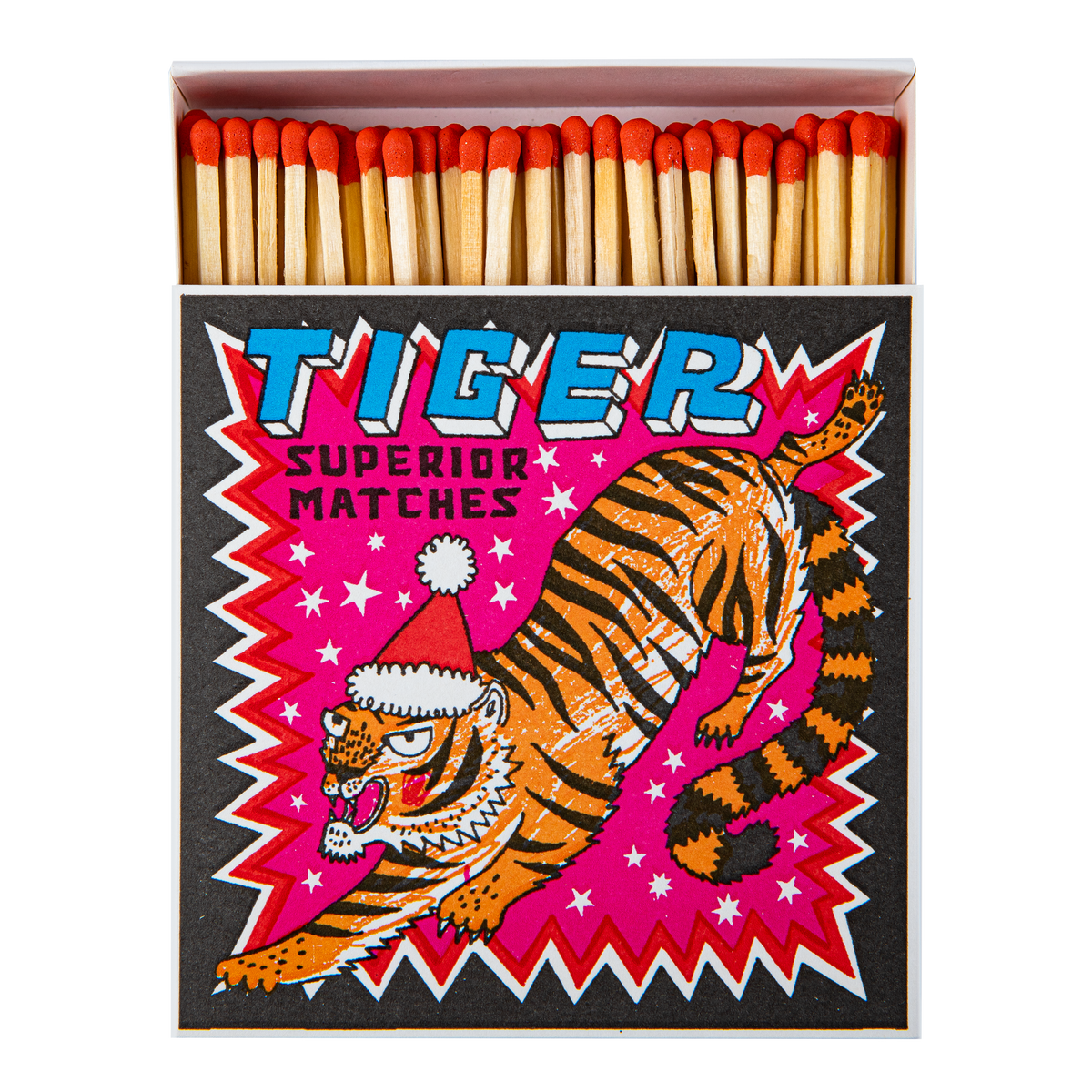 Festive Tiger | Square - Safety Matches 🎄