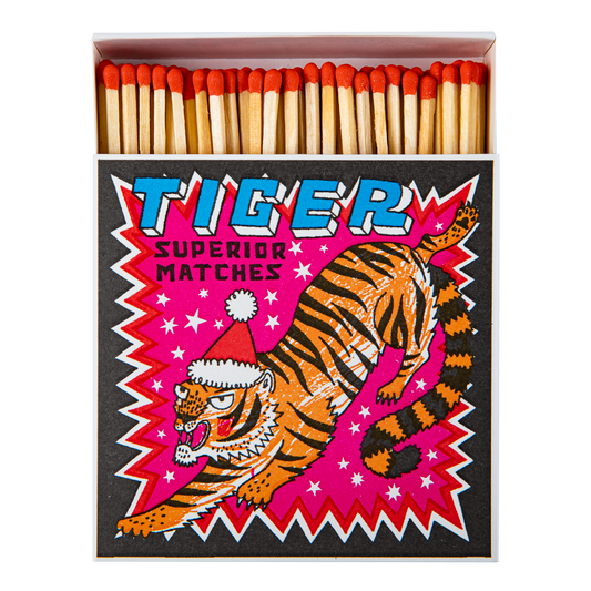 Festive Tiger | Square - Safety Matches 🎄