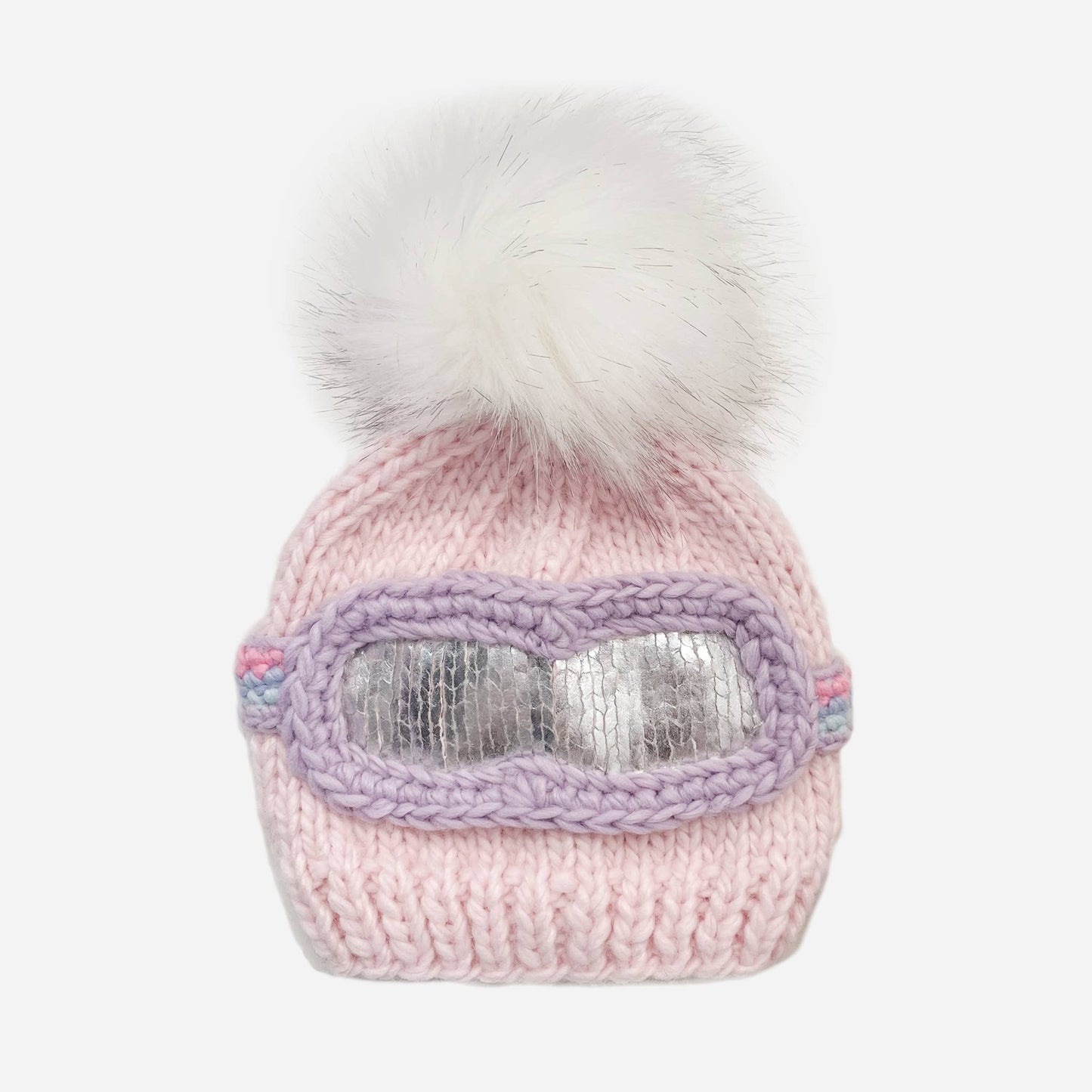 Ski Goggles Beanie, Baby Pink Baby & Kids Winter Hat: S; 6-24mths