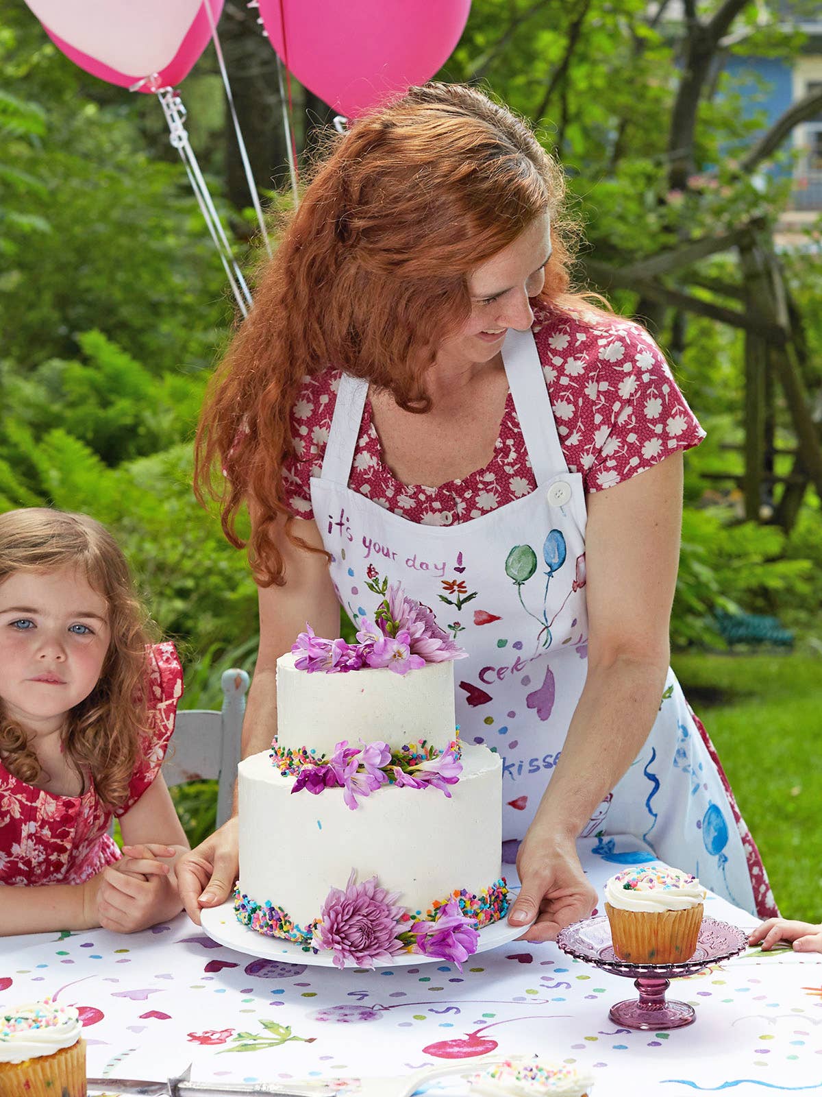 Happy Birthday Watercolor Chef Apron: Regular