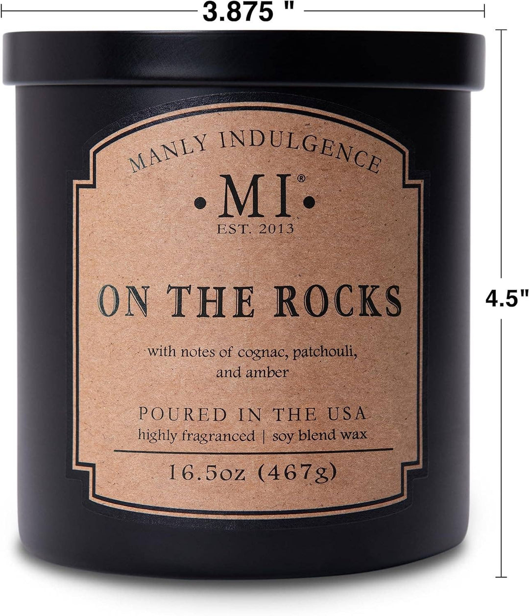 Manly Indulgence Classic+ On the Rocks, 2 Wick, 16.5 oz