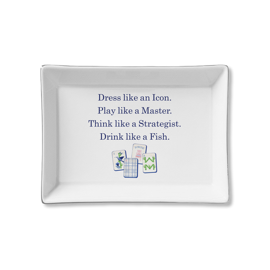 Mahjong ceramic tray