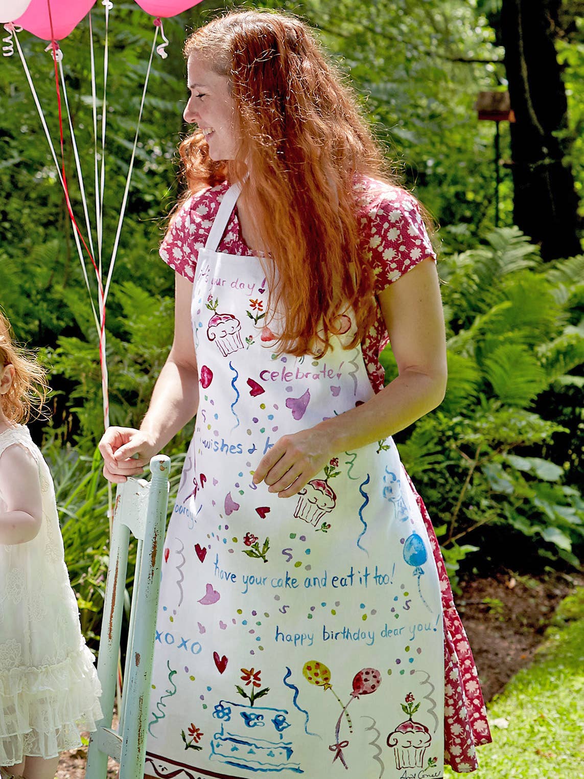Happy Birthday Watercolor Chef Apron: Regular