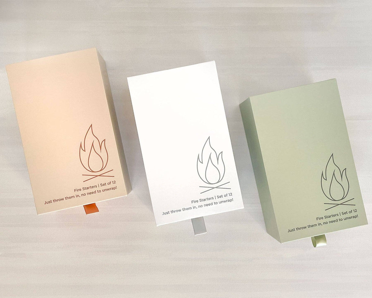 Z Wraps 12ct Fire Starter Gift Box: Terracotta