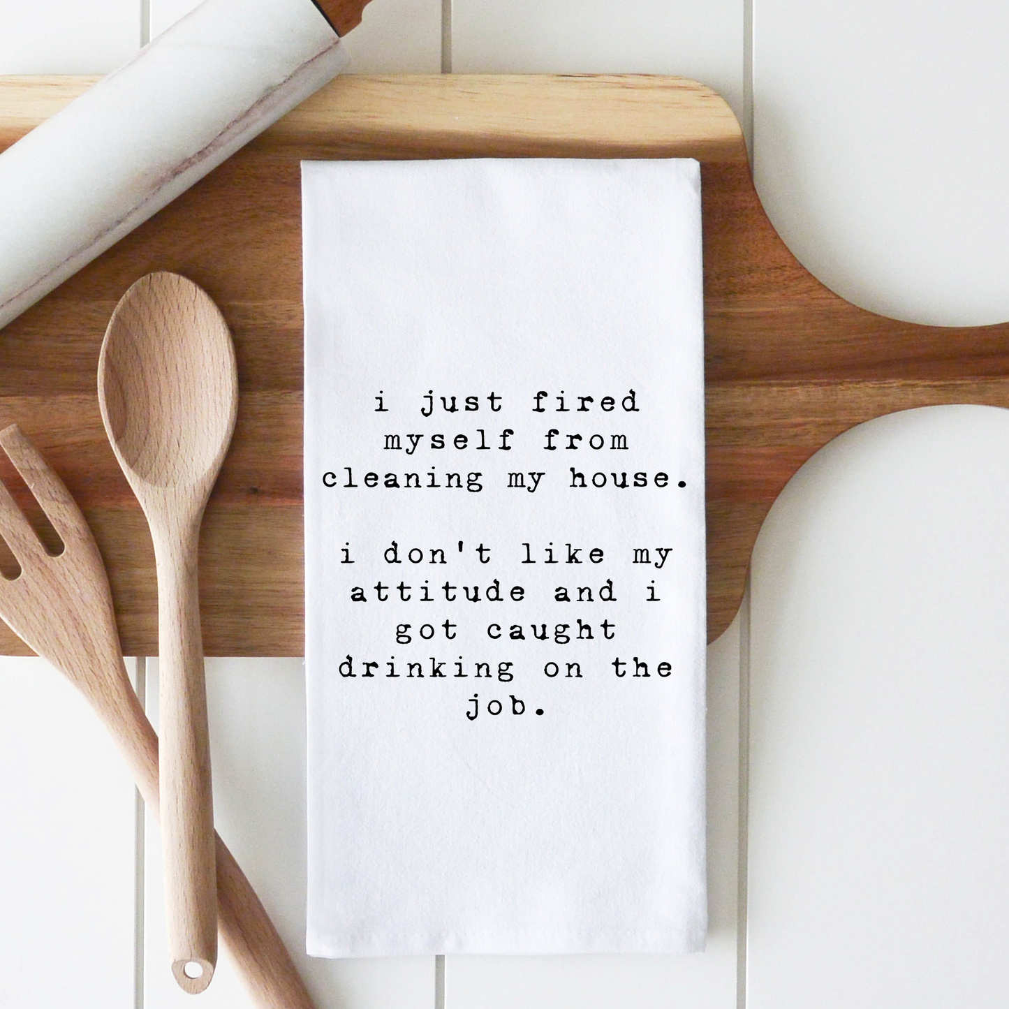 Cleaning Tea Towel: White