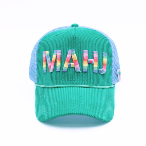 MAHJONG HAT | Corduroy Trucker | MAHJ: Pink