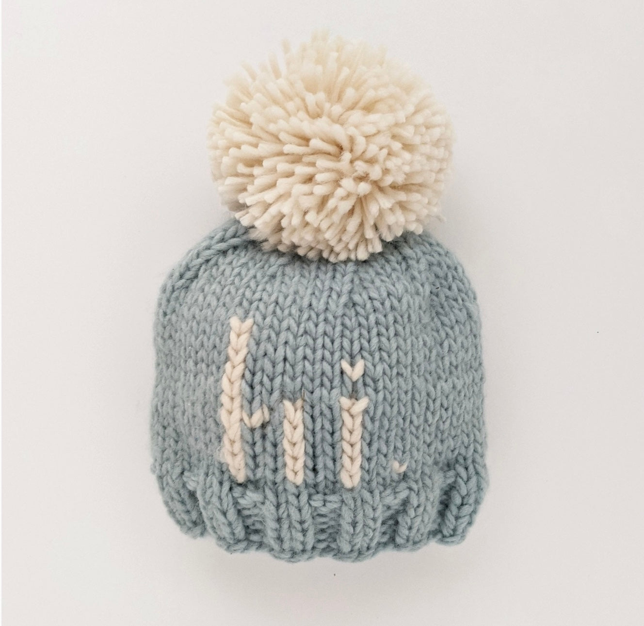 Hi Blue Knit Beanie