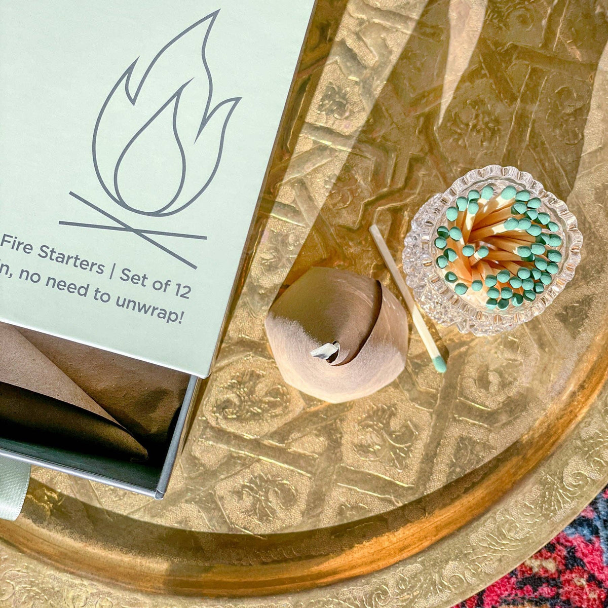 Z Wraps 12ct Fire Starter Gift Box: Terracotta