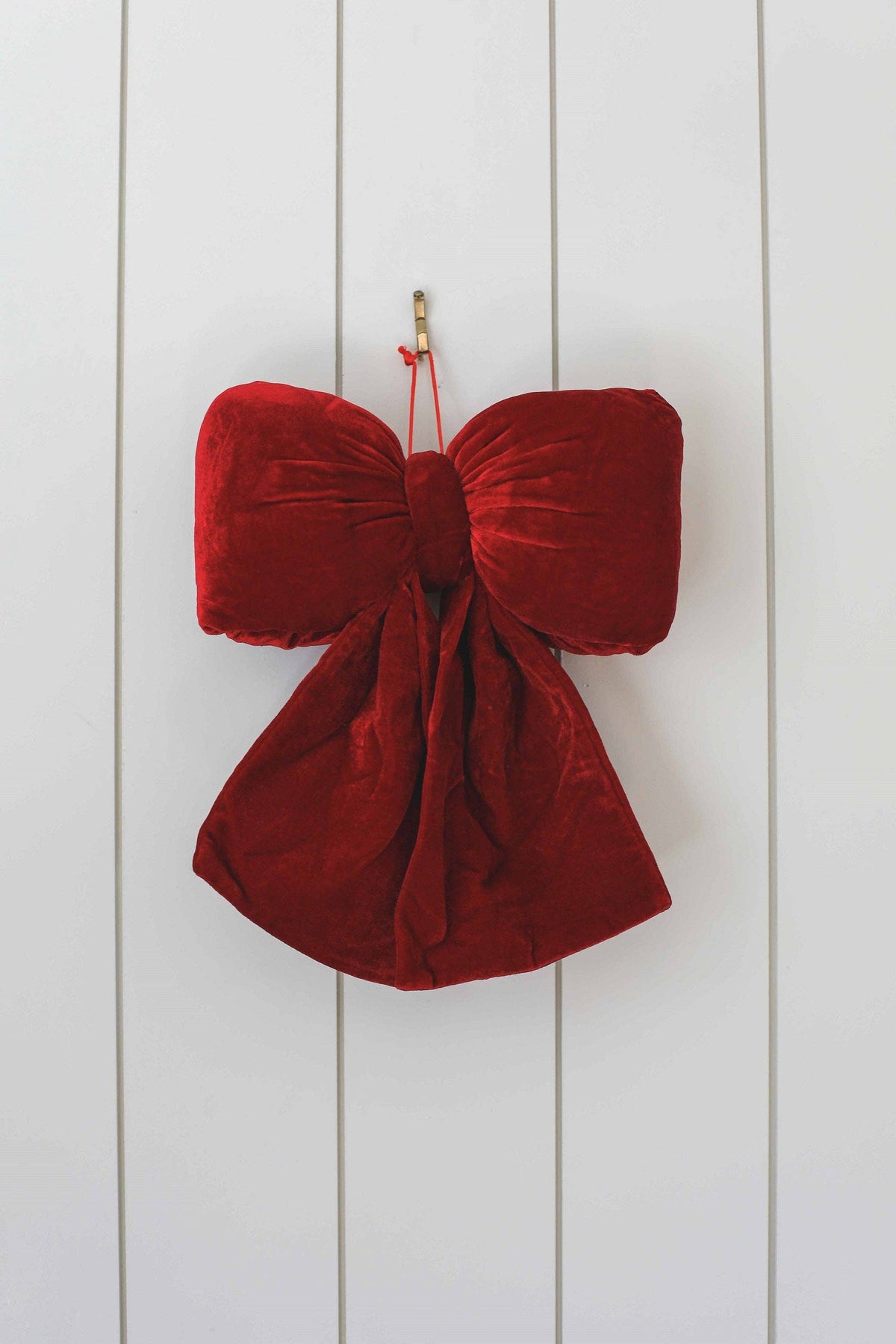 Christmas Red Velvet Bow Decoration: M