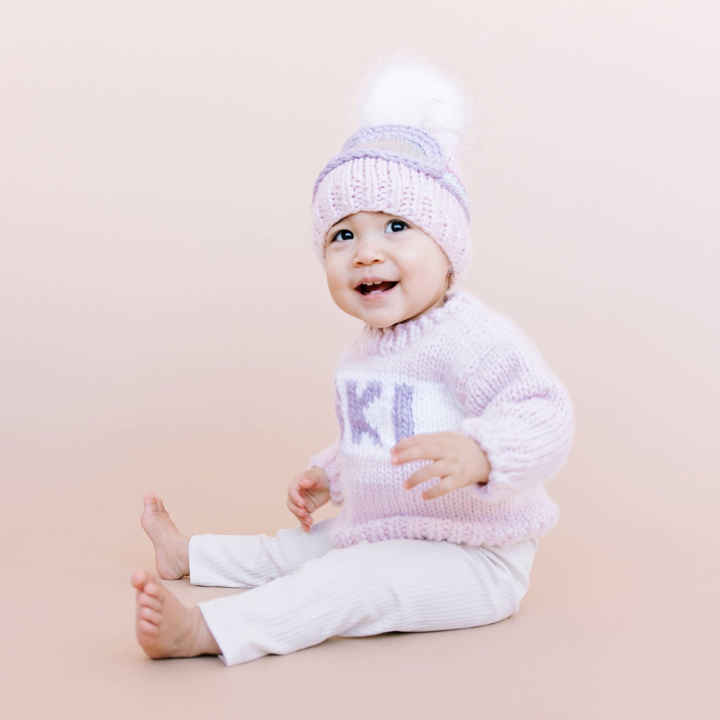 Ski Goggles Beanie, Baby Pink Baby & Kids Winter Hat: S; 6-24mths