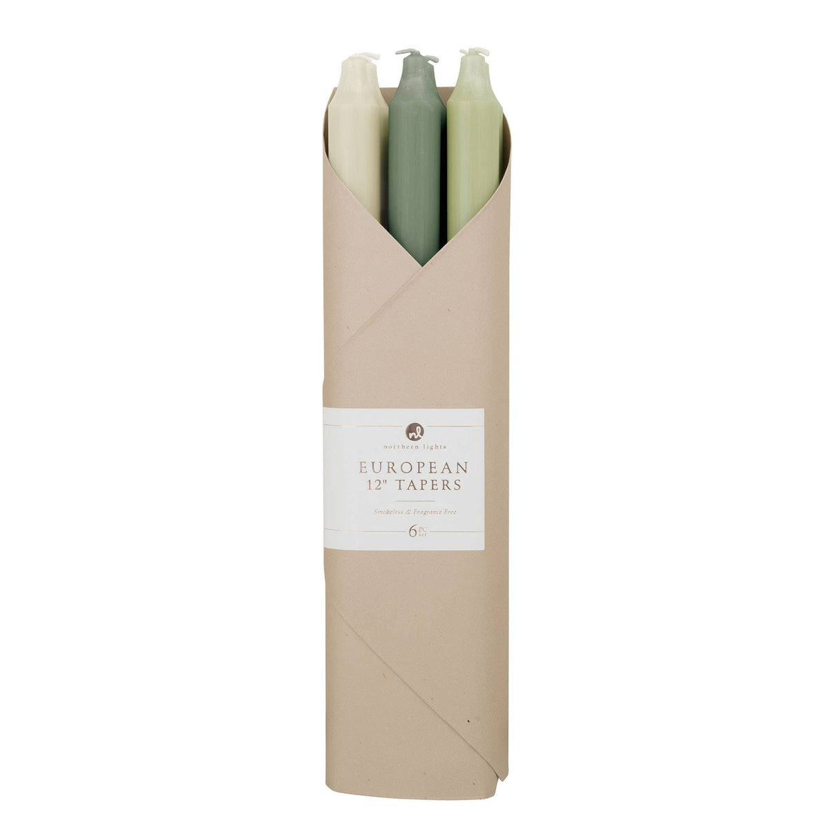 12" Taper Combo Candle Gift Set: Mistletoe
