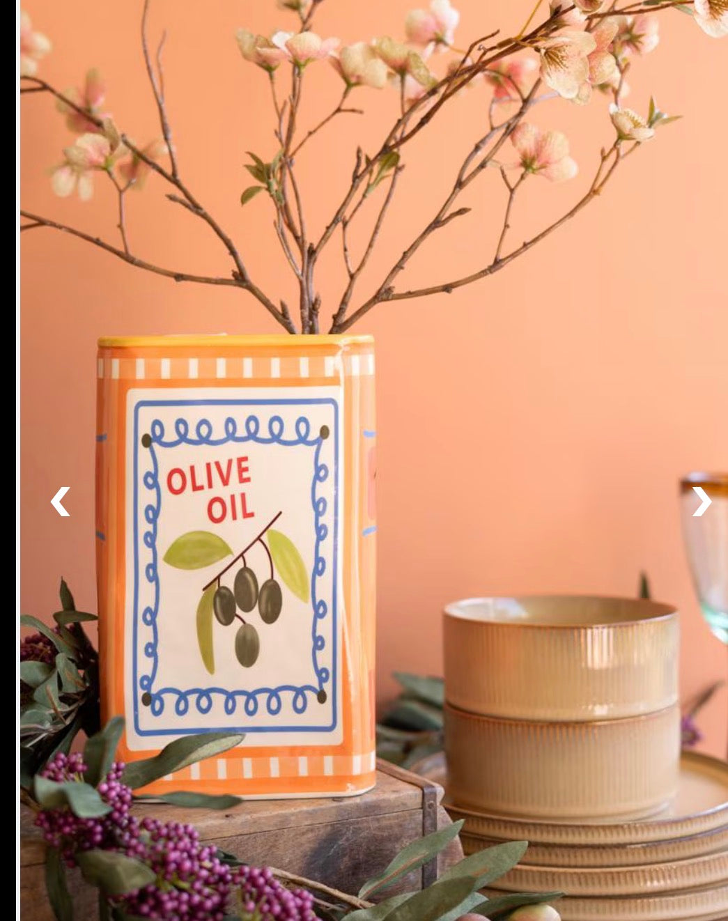 Ceramic Olive Oil Vase