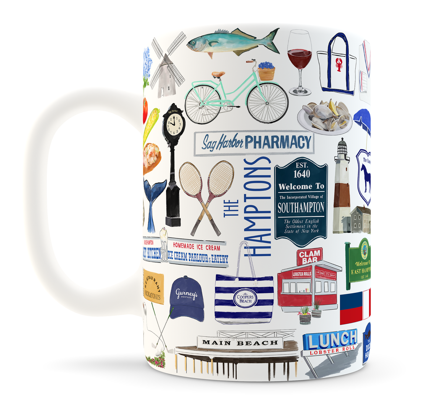 Hamptons, New York Ceramic Mug