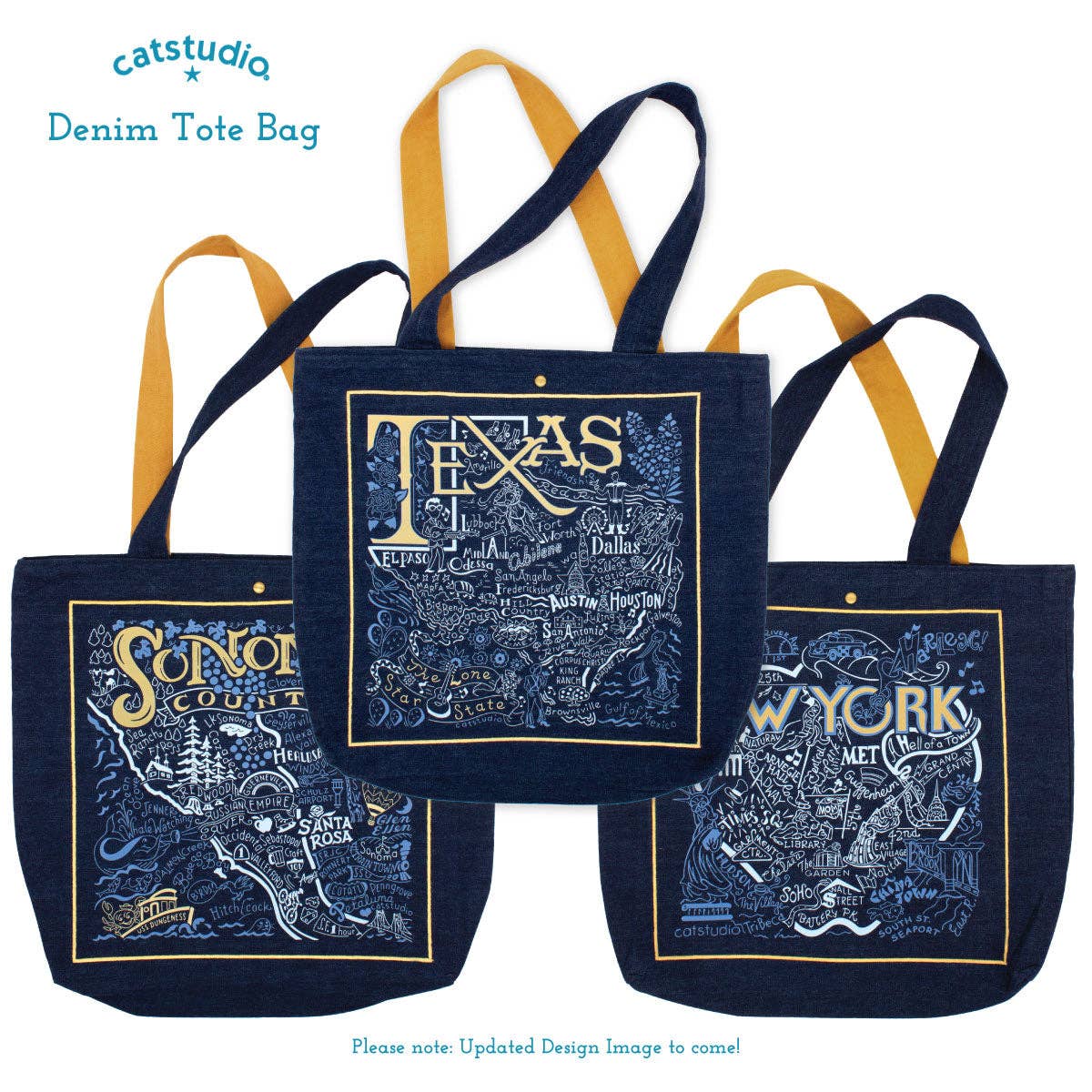 Hamptons Denim Tote Bag