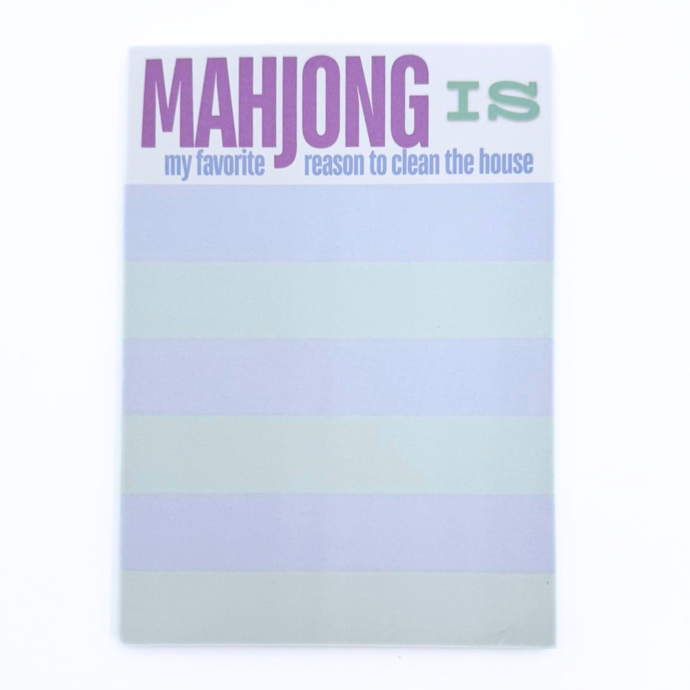 MAHJONG NOTEPAD  |  5x7 inches  |  100 Pages: My favorite way to multitask