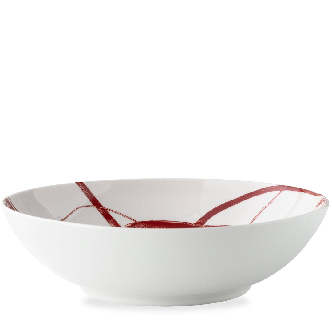 Lobster Wide Serving Bowl Red