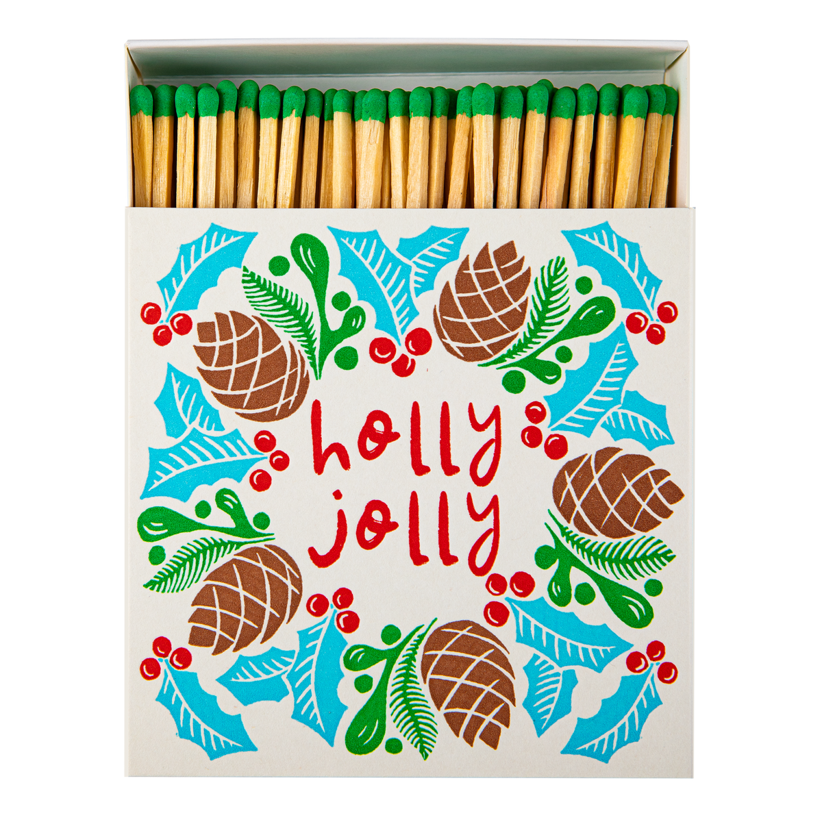 Holly Jolly Wreath | Square - Safety Matches 🎄