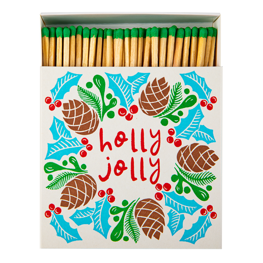 Holly Jolly Wreath | Square - Safety Matches 🎄