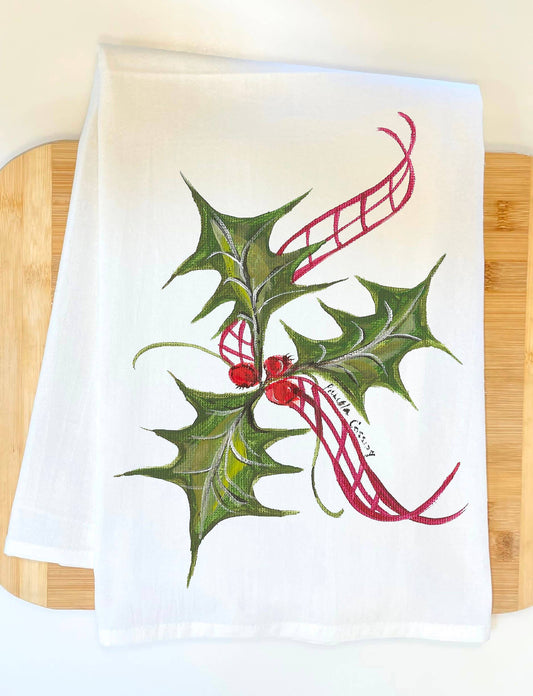 Mistletoe & Holly Kitchen Towel