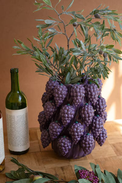Ceramic Grape Vase
