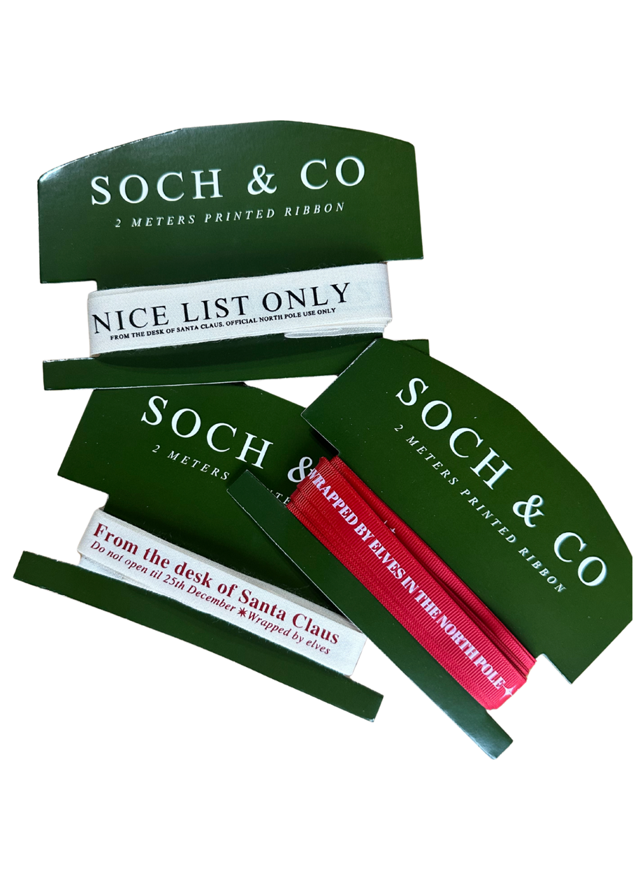 Nice list Christmas ribbon