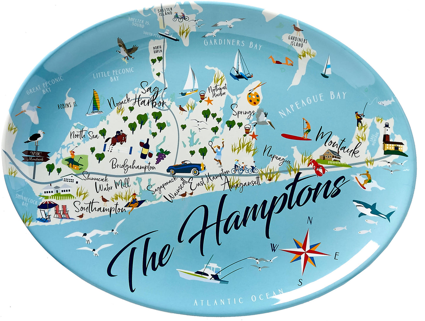 The Hamptons 16" Melamine Platter