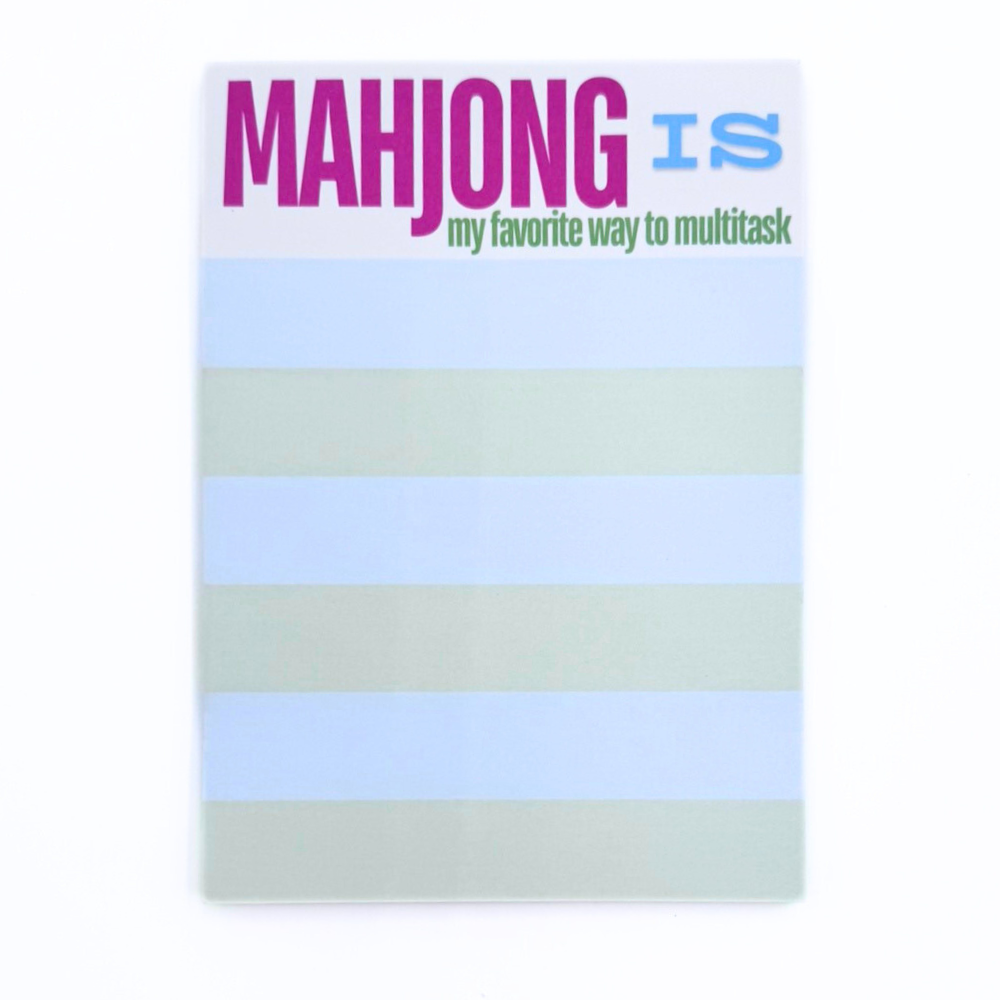 MAHJONG NOTEPAD  |  5x7 inches  |  100 Pages: My favorite way to multitask