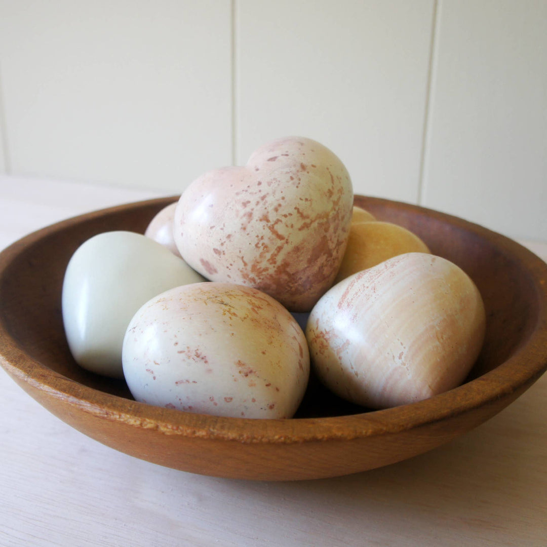 Large Heart Paperweight, Natural Stone