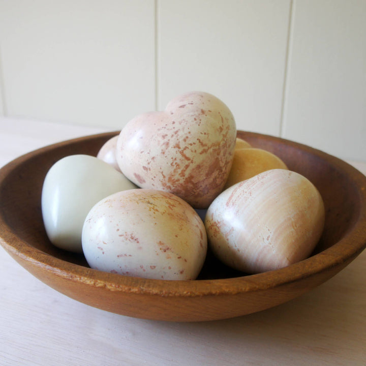 Large Heart Paperweight, Natural Stone