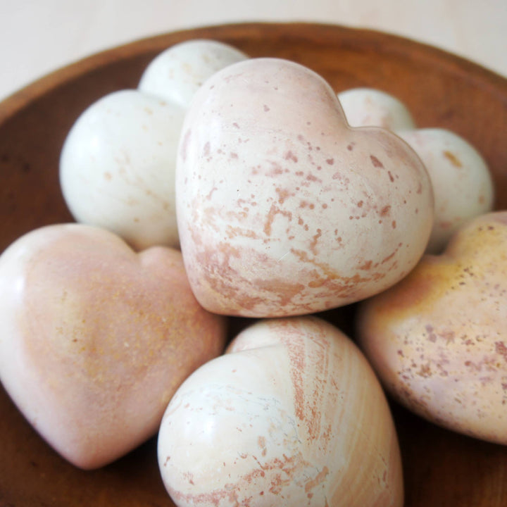 Large Heart Paperweight, Natural Stone