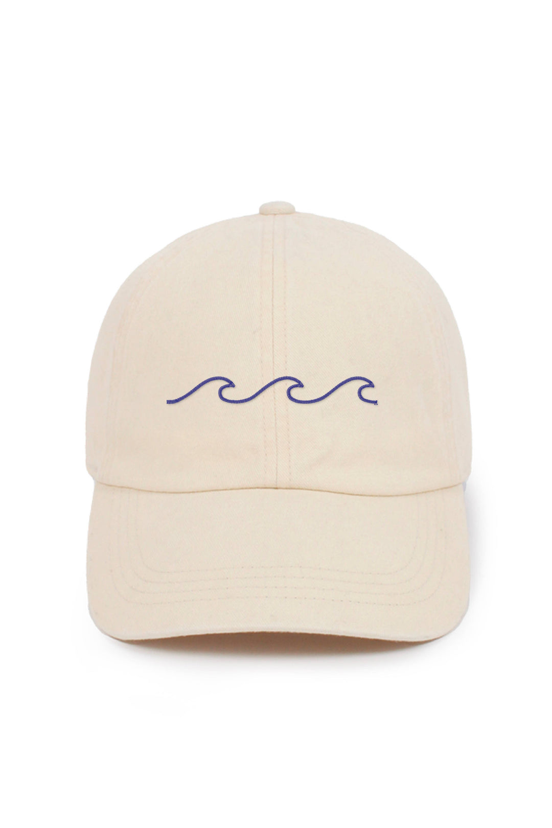 Waves Embroidered Washed Baseball Cap