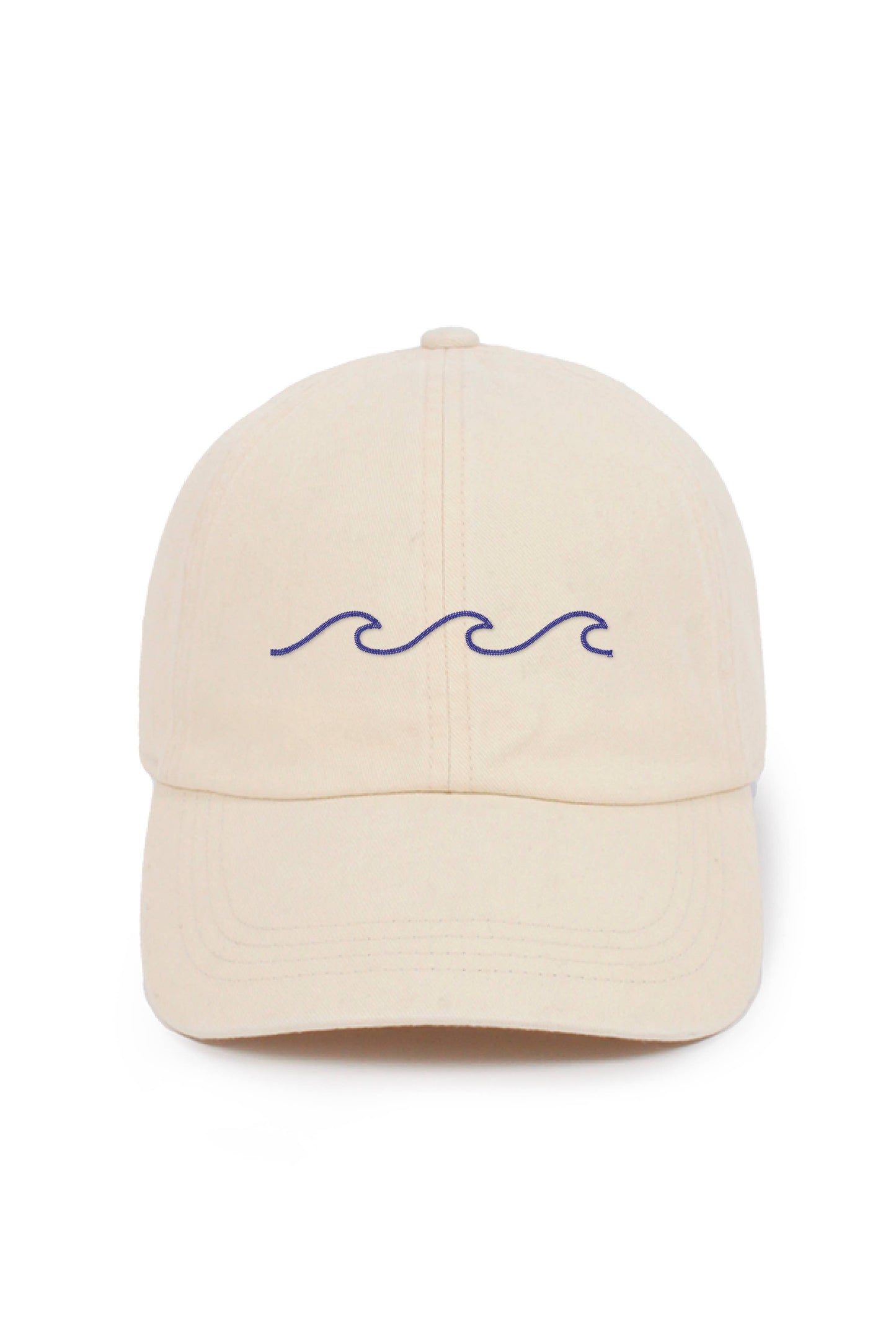 Waves Embroidered Washed Baseball Cap