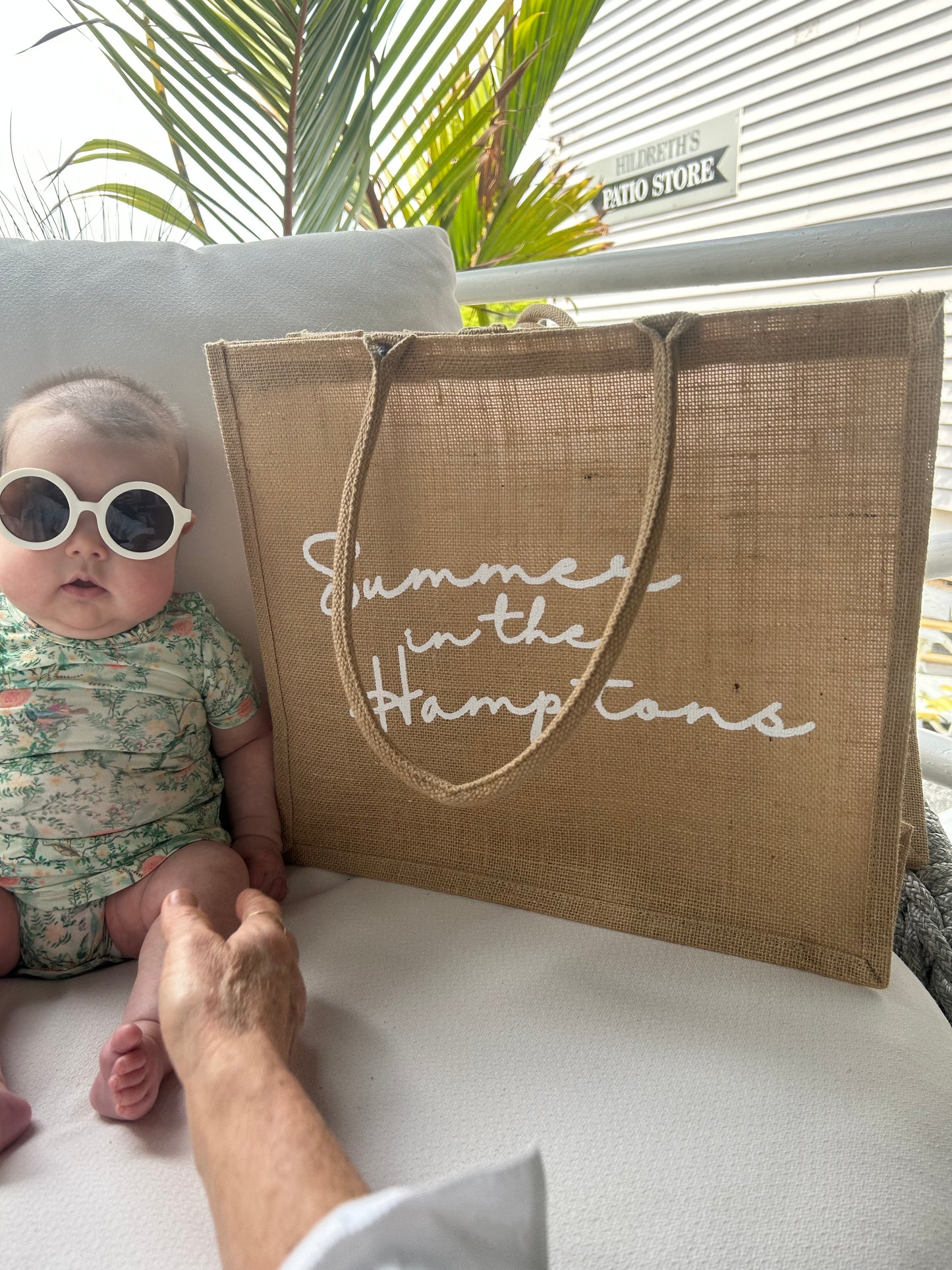 Summer in the Hamptons jute bag