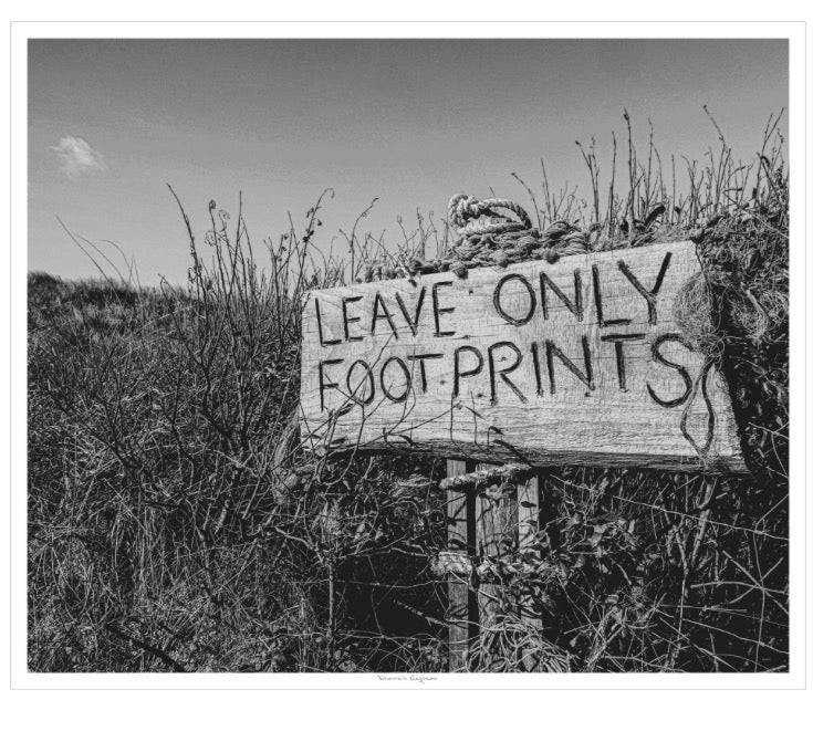 Leave only footprints artwork