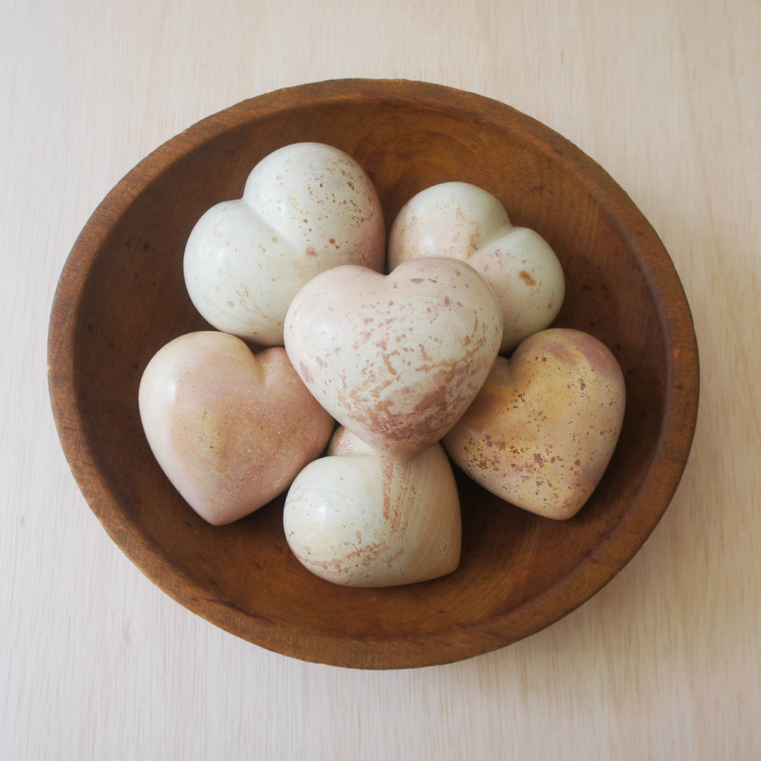 Large Heart Paperweight, Natural Stone