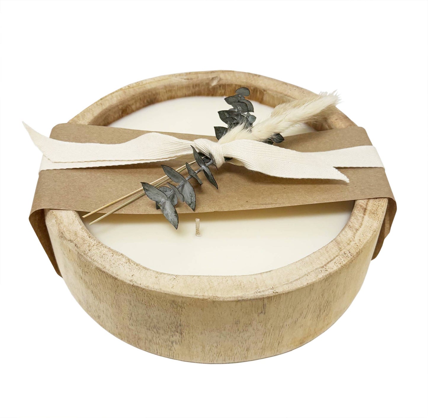9.5" Paulownia Circular Wood Candle