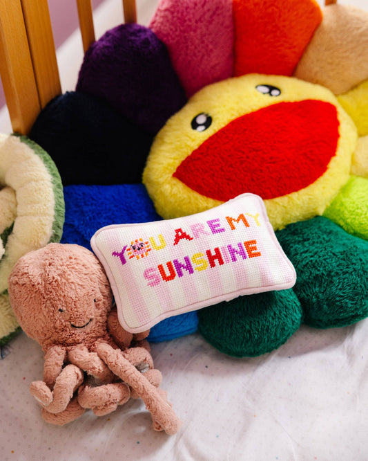 You Are My Sunshine Mini Needlepoint Pillow