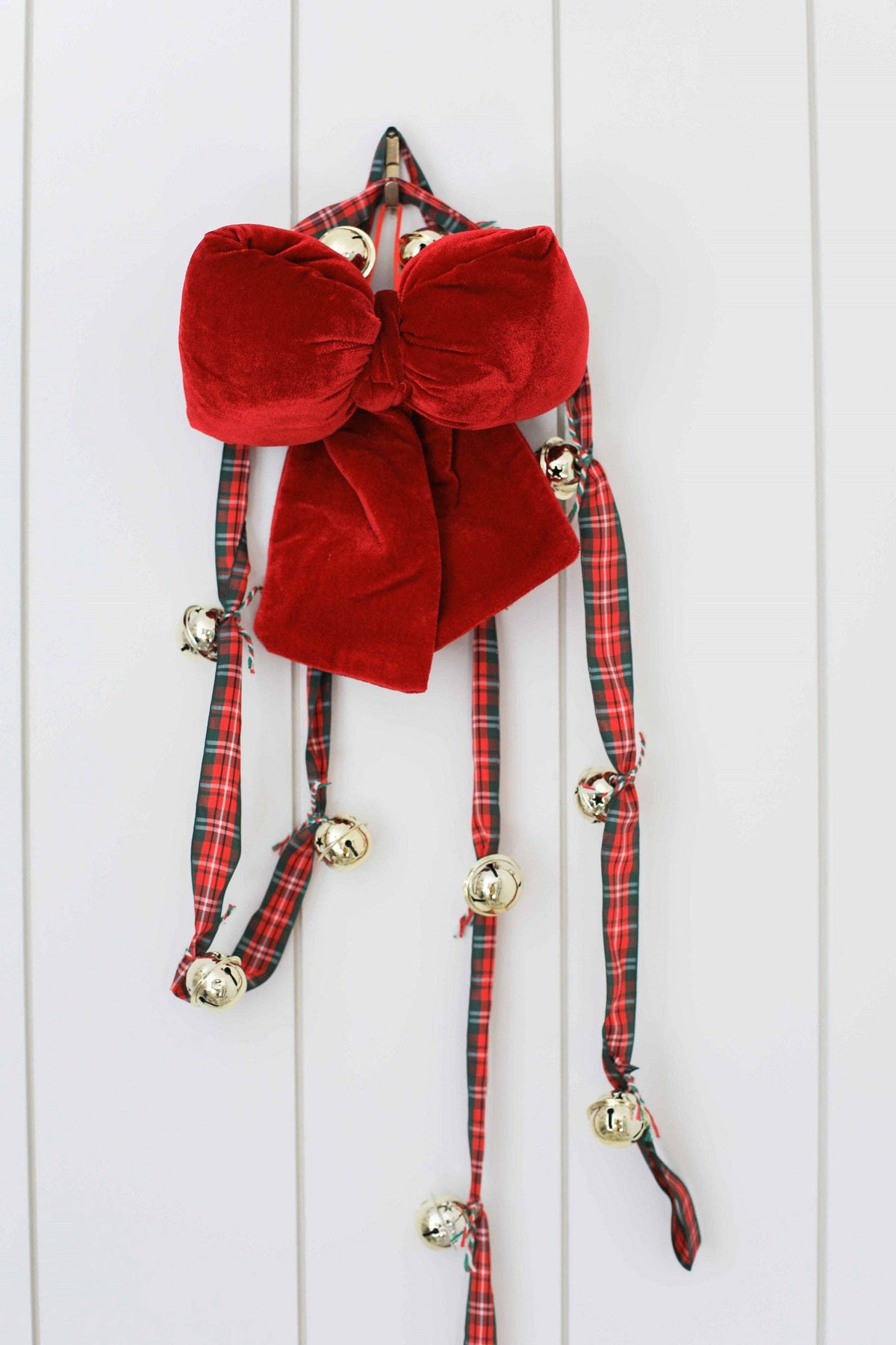 Christmas Red Velvet Bow Decoration: S