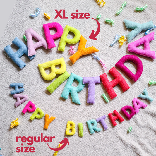 Large Happy Birthday Felt Garland