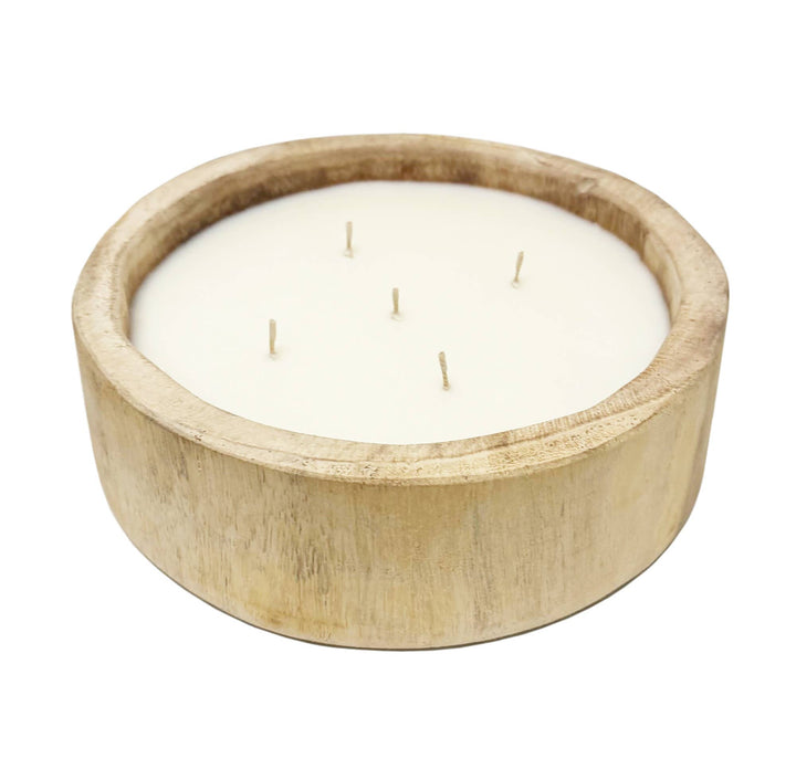 9.5" Paulownia Circular Wood Candle